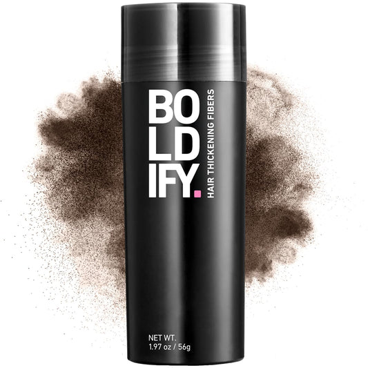 BOLDIFY Hair Fibers (56g) - Fill In Thinning and Fine Hair for an Instantly Fuller, Thicker Look - 14 Shades for Women & Men - Ash Brown