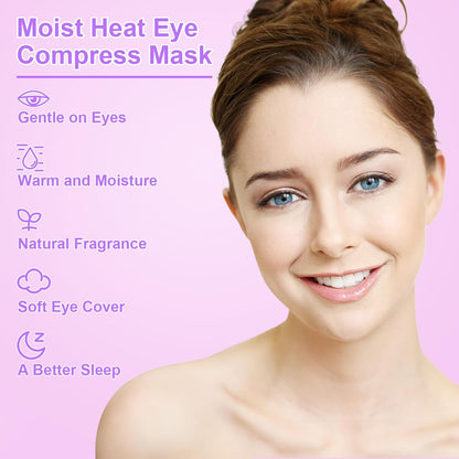 Weighted Eye Mask for Sleeping, Soft Heated Eye Mask, Moist Heat Warm Compress for Eyes, Natural Rosemary & Flaxseeds Microwave Reusable Sleep Mask, Must Haves for Women Spa, Home, Office