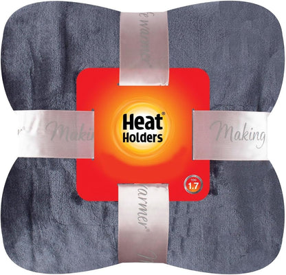 Heat Holders Personal-Sized Throw - Warm and Luxuriously Soft Fur-Like Fleece - Ideal for Bed, Sofa, Travel and Gifts | Cranberry / 50x70 inches
