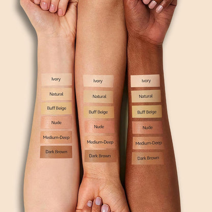 Air Cushion CC Cream Foundation - Mushroom Head BB Creams, Long Lasting Concealing Brightening, Moisturizer Face Cream,Facial Skin Care Makeup For All Skin Types (Ivory)