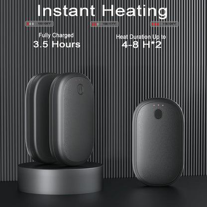 Hand Warmers Rechargeable, Magnetic Hands Heater, Fast Heating in 3s with 3 Settings, Electric Pocket Warmer, UL Certified Safe for Winter Camping, Hunting Trips, and Golf Games