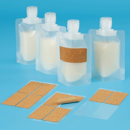 TailaiMei 12 Pieces Travel Pouches for Toiletries, TSA Approved Portable Travel Size, Refillable Stand Up Pouch for Shampoo/Conditioner/Lotion (50ml/1.7oz)