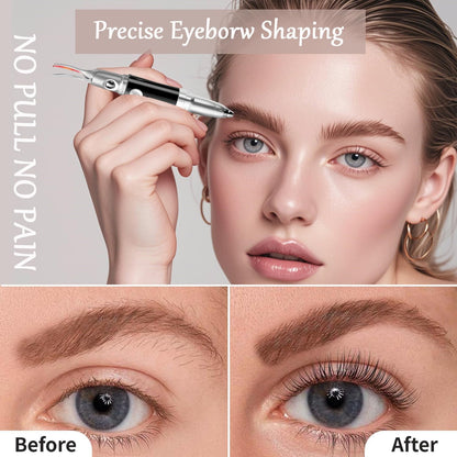 2 in 1 Heated Eyelash Curlers and Eyebrow Trimmer for Women, Electric Eyelash Curler with 2 Temperature Modes Anti-Burn USB Rechargeable Heated Eyelash Curler, Ideal Gift for Women XIN613