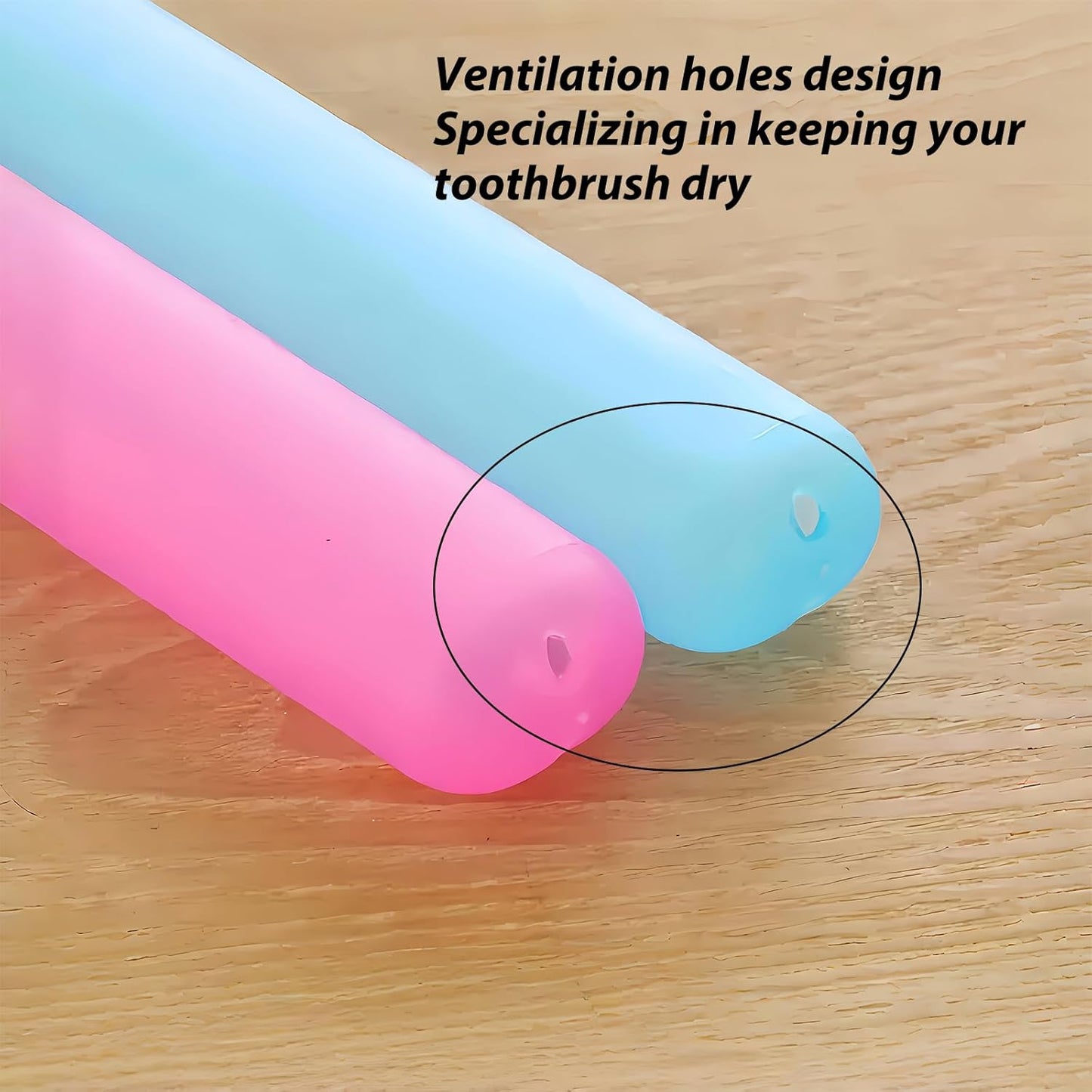 8 Pack Travel Toothbrush Case, Portable Toothbrush Travel Case with Ventilation Hole for Business Trip, Camping, Home(Blue,Pink,Green,White)