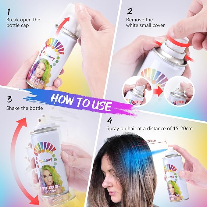 Temporary Hair Color Spray, Powder