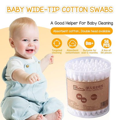 Baby cotton swabs with large