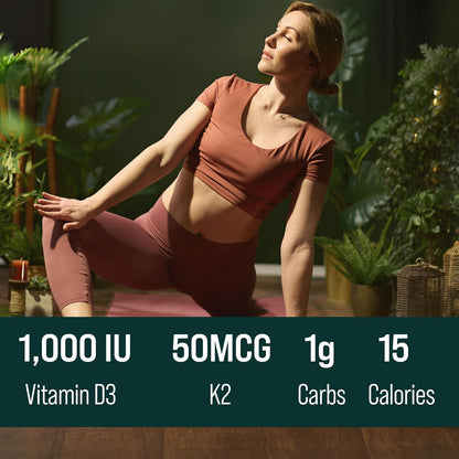 Natural Force Pure Vitamin D – Liquid D3 & K2 with Coconut MCT –1,000 IU, Immunity & Nutrient Absorption Booster- Vegan - Orange Cream, 16 fl oz