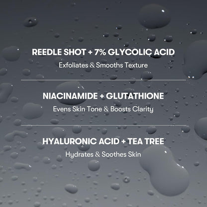 VT COSMETICS 7% Glycolic Acid Reedle Shot Head-to-Toe Mist with Niacinamide, Exfoliating Spray for Bumpy & Strawberry Skin, Dark Spots, Skin Texture, Keratosis Pilaris, Korean Skincare (4.05 fl oz)