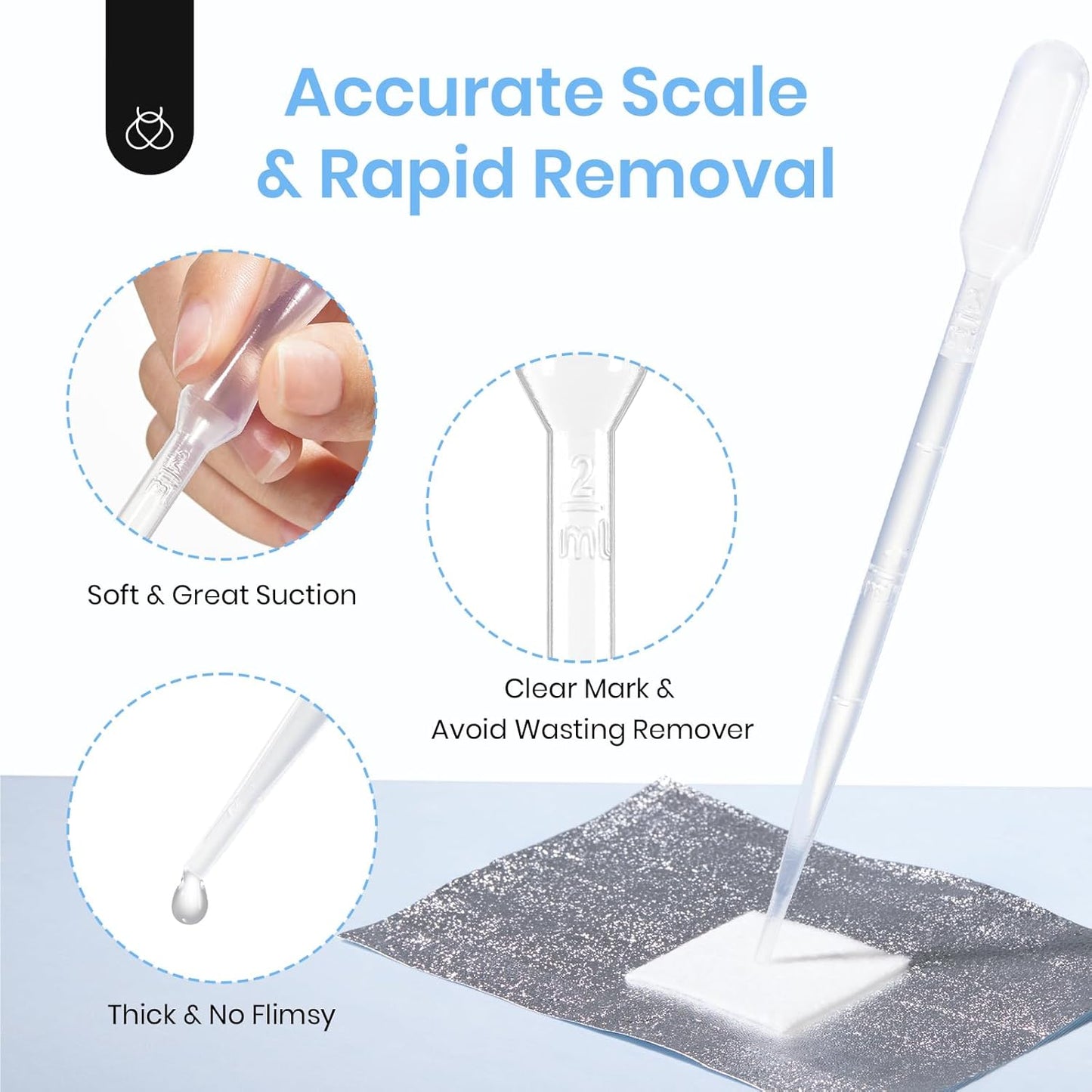 Beetles Gel Polish Remover Nail Foil Wraps 200Pcs, Nail Gel Removal Tool for Soak Off Gel Polish with Thicken Large Cotton Pad, Cuticle Oil & Cuticle Pusher, Droppers for Manicure Care