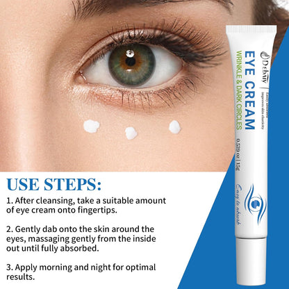 3 Pack Anti-Wrinkle Eye Cream with Caffeine & Peptides - Reduces Dark Circles & Puffiness, Improves Skin Texture (Each 0.529oz | 15g)