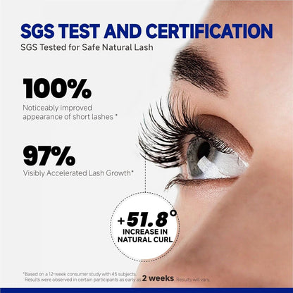 Lash Serum for Eyelash Growth - Eyelash Growth Serum Advanced Peptide Formula with 2.3× Absorption for Fuller, Thicker & Longer Lashes - Vegan & Cruelty-Free, Clinically Tested - 5ml