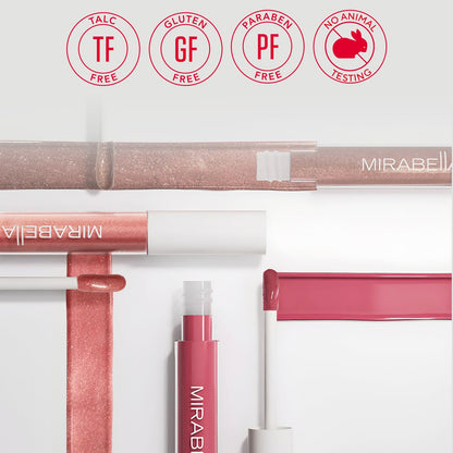 Mirabella Luxe Advanced Lip Gloss, Hydrating Non-Sticky High-Shine Lip Gloss for Women, Infused with Vitamin E & Jojoba Oil, Long-Lasting & Cruelty-Free - Vintage (Caramel)