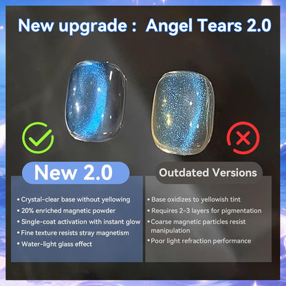 BORN PRETTY Cat Magnetic Eye Gel Nail Polish,Blue Tears Magnetic Gel Polish Passion Fruit Cat Magnetic Eye Gel Manicure Nail Art DIY 15ml