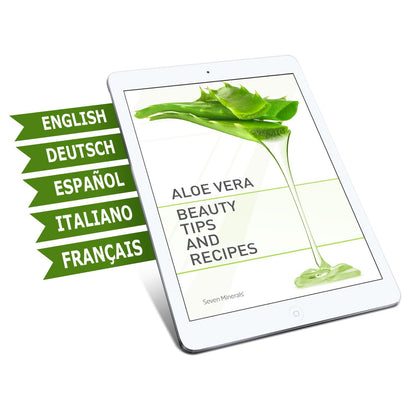 Seven Minerals Travel Size Organic Aloe Vera Spray with 100% Pure Aloe From Freshly Cut Aloe Plant, Not Powder - No Xanthan,So It Absorbs Rapidly With No Sticky Residue (2 fl oz)