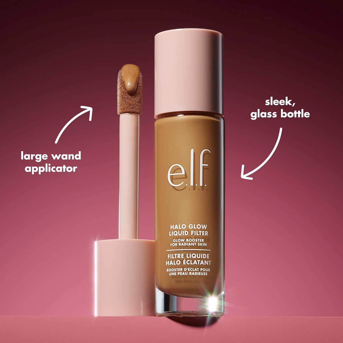 e.l.f. Halo Glow Liquid Filter, Complexion Booster For A Glowing, Soft-Focus Look, Infused With Hyaluronic Acid, Vegan & Cruelty-Free, 1 Fair