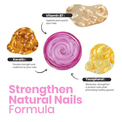 Beetles Sakura Pink Pearl Nail Polish - 15ml Quick Dry & Long Lasting Shimmer Art Effect for Nail Salon DIY at Home