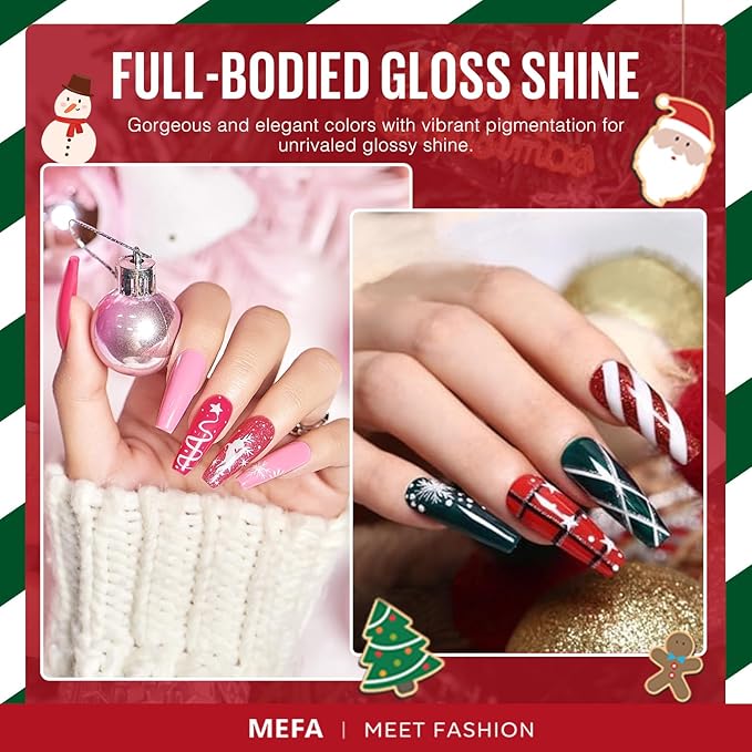 Mefa christmas gel nail polish
