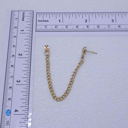 Heart Jacket Earring for Women Gold Love Heart Stud Earring Long Chain Drop Earring Tiny Crystal Star Earring Vintage Chain Link Earring Jewelry for Girls Gifts