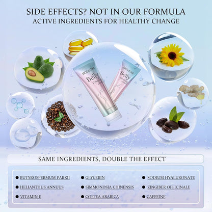 B Flat Belly Firming Cream: Premium Skin Tightening & Moisturizing for Stomach, Women Body Lotion for Firmness and Lift of Thighs & Butt - Pregnancy Skin Firming - 4.2 Fl Oz