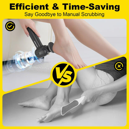 Electric Foot Callus Remover Rechargeable, Electronic Foot File Pedicure Tool, 2 in 1 Foot Grinder, Pro Foot Scrubber Kit for Dead, Hard, Cracked Skin, with 6 Speeds & 20 Sandpaper Discs
