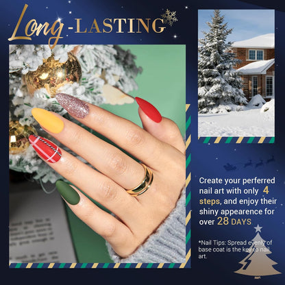 AZUREBEAUTY 31Pcs Dip Powder Nail Kit Red Green Glitter White 20 Colors Acrylic Dipping Powder Liquid Set with Top/Base Coat Activator for French Nails Art DIY Salon Christmas Gift