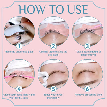 Tiepetly Eyelash Extension Remover, Dissolves Powerful Lash Extension Remover, Low Irritation, for Professional or Salon Use (10 g)