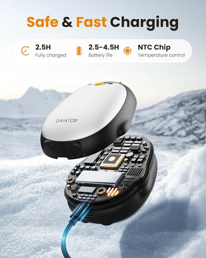 Gaiatop Magnetic Hand Warmers Rechargeable 2 Pack, 3 Settings Pocket-Sized Cute Penguin, Fast Hot Hands Reusable Portable Electric Heater for Camping Hunting Golf, Gifts for Women Men