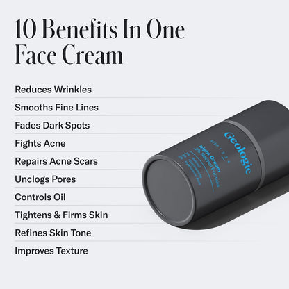 Geologie Retinol Anti-Aging Face Cream | Enhanced .2% Retinol Formula for Effective Results | Reduce Fine Lines & Wrinkles | Protect & Repair Skin With Hyaluronic Acid & Niacinamide | For Men & Women