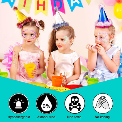 MEICOLY Blue Face Body Glitter,Halloween Face Glitter Gel,Festival Rave Accessories,Patriotic Veterans Day Independence Day 4th of July Pride Face Paint Makeup,Sparkling Mermaid Body Glitter for Women