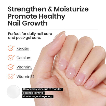 Beetles 15ml Rubber Base Builder Nail Gel - Clear Color Base for Nails Strengthening, Thickening and Sculpting, Soak Off UV LED Long Lasting for Weak and Damaged Nails