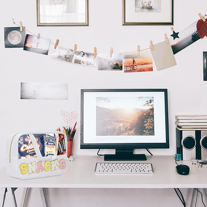 Chenille letter snacks bag zipper