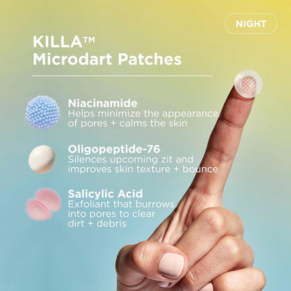 ZitSticka Invisible Pimple Patches for Face, Hydrocolloid Patches, Ultra-Thin Clear Azelaic Acid & CICA Blemish Patches, Pimple Stickers (24/7 Attack Bundle 14 Pack)