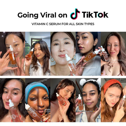 SERUMKIND Vitamin C Serum for Korean Face Skincare – Brightening for Dark Spots, Pore Refining, Discoloration Correcting – With Niacinamide – Reduces Fine Lines and Wrinkles