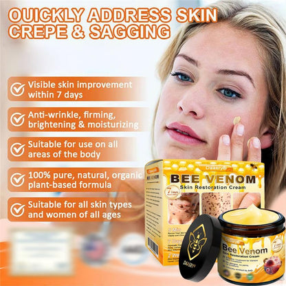2PCS Bee Venom Skin Restoration Cream, Bee Venom Skin Treatment Cream, Effectively Reducing Blemishes & Comprehensive Moisturizer for All skin Types