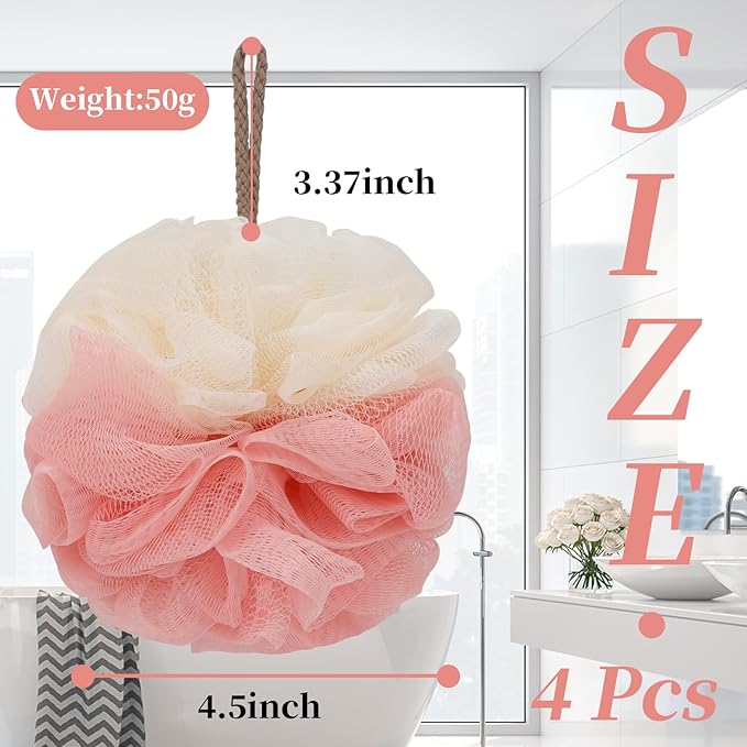 Bath loofah sponge back scrubber