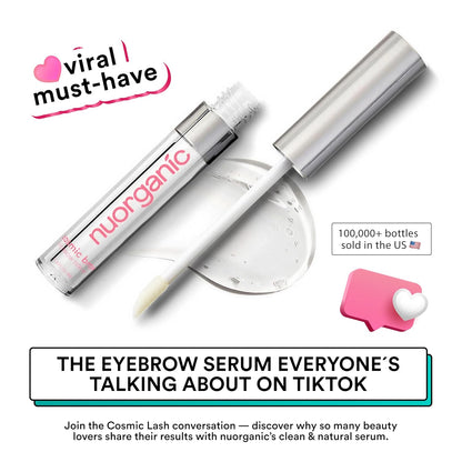 nuorganic 'Cosmic Brow' Eyebrow Serum for Growth | Natural Eye Brow Serum for Thicker, Longer, More Defined Brows | 4 Months Supply XL Size | Cruelty Free, Made in USA