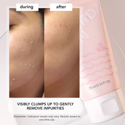 Saturday Skin Rub-A-Dub Refining Peel Gel Facial Cleansing Gels, Facial Polishes Washes with Natural Fruit Enzymes, Gentle Exfoliator Scrub for All Skin Types, Korean Skin Care (2.53 Fl. Oz. (75ml))