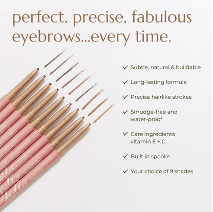 Chella Eyebrow Pencil – Easy-to-Use Brow Definer for Shaping, Filling & Blending – Long-Wear Dark Brown Eyebrow Pencils for Women with Precise Tip (Dark Brown)