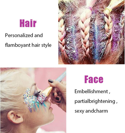 MEICOLY Chameleon Sunset Red Body Glitter,Chunky Glitter Paint,Color Changing Mermaid Face Glitter Gel,Holographic Glitter Sequin for Face Body Hair,Halloween Festival Party Glitter Makeup,50ml