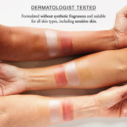 Boomstick Trio ® Rose Nude 3 Pack Cream Blush Makeup - Rose Nude Blush Stick, Highlighter Stick & Moisturizer for Cheeks, Eyes & Lips - Boom Sticks by Cindy Joseph for Older Women