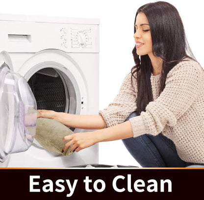 Yimobra Memory Foam Toilet Bath Mat U-Shaped, Soft and Comfortable, Super Water Absorbent, Non-Slip, Machine Wash and Easy to Dry for Bathroom Commode Contour Rug, 24 X 24 Inches, Pale Khaki