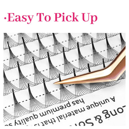 Premade Fans Eyelash Extensions 14D Volume Lash Extensions 0.07 Thickness Eyelash Extension C Curl Premade Lash Fans Mix 9-16mm Fluffy Soft Handmade Lash Fan(14D-0.07-C,9-16mm)