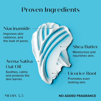 MEDIX Fragrance Free Niacinamide Face Moisturizer + Shea Butter Cream For Face & Body Lotion | Anti Aging Skin Care Firming Cream For Wrinkles, Dark Spots, Large Pores, 15 Fl Oz