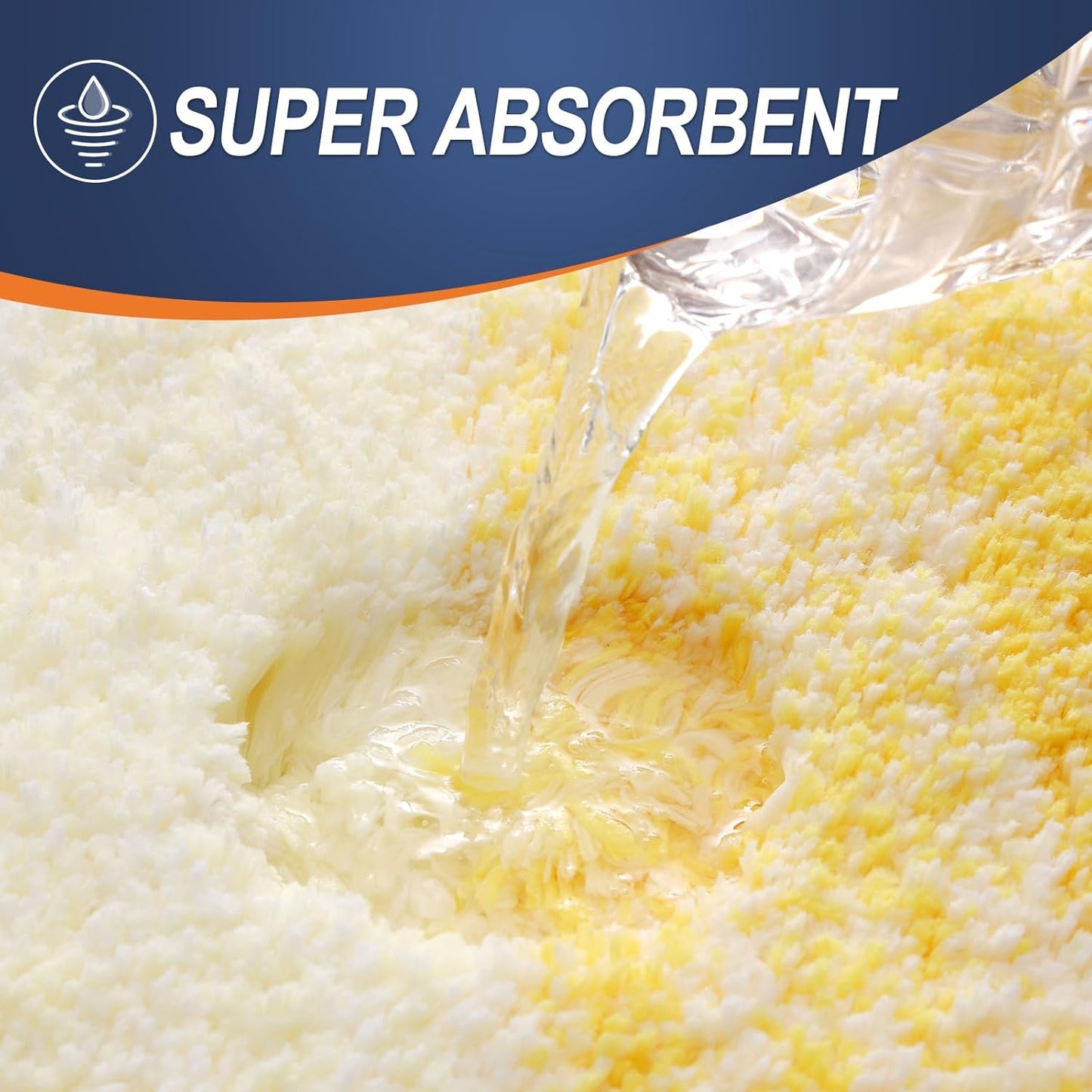 OLANLY Bathroom Rugs Mat 30x20, Extra Soft Absorbent Microfiber Bath Rugs, Rubber Backing, Quick Dry, Machine Washable Bath Mats for Bathroom Floor, Tub and Shower, Home Decor Accessories, Yellow