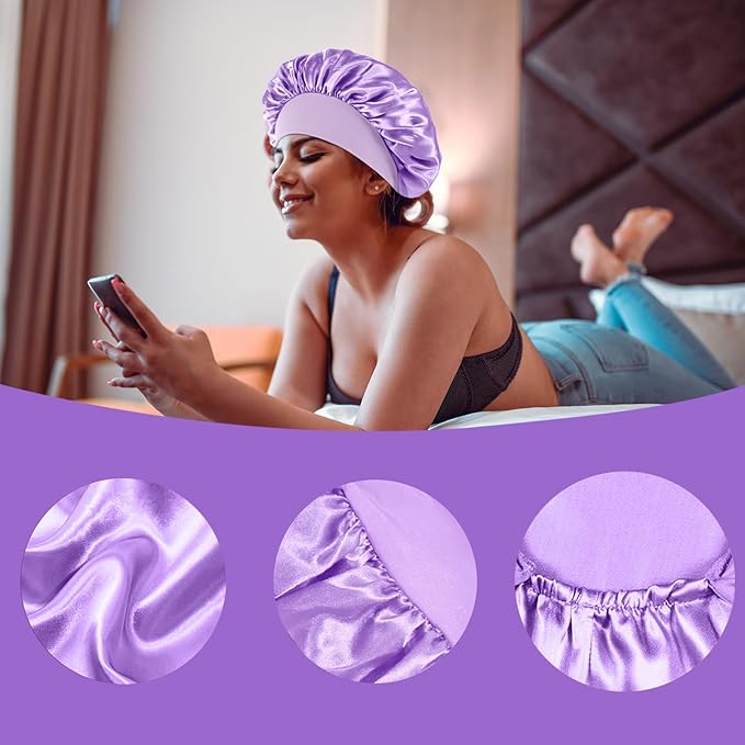 4pcs silk bonnet for sleeping
