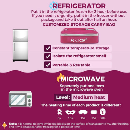 Cooling Eye Mask Ice Face Mask - Gel Beads Hot Cold Compress Reusable Ice Face Eye Mask, Under Eye Patches & Ice Pack Set, Cold Eye Mask for Sleeping Dark Circles Puffiness Dry Eye Headache (Rose Red)