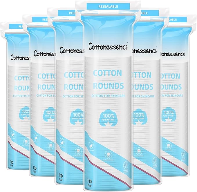 Cotton rounds for facial cleansing