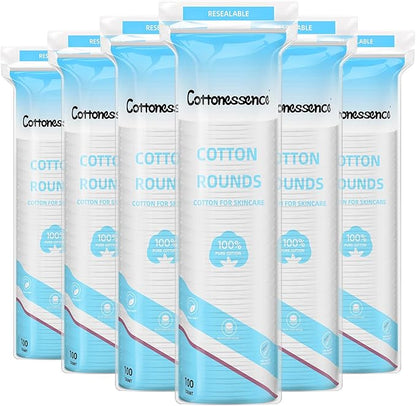 Cotton rounds for facial cleansing