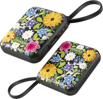 Ocoopa Hand Warmers Rechargeable UT5 Nano – Slim Electric Pocket Heater, Smart Temp Control, 14Hrs Battery, UL Safety, Artists in Bloom Design, Practical Gifts for Women, Christmas, Outdoor, Office