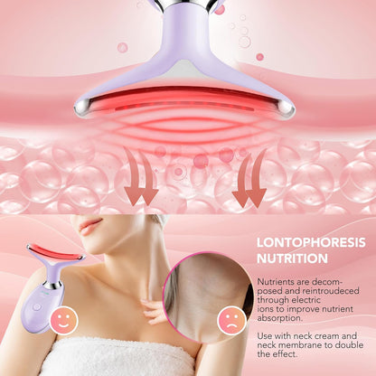 Red-Light-Therapy-for-Face, Facial Massager Wand with 7 Color - Birthday, Christmas, Mothers Day, Valentines Day, Self Care Gifts for Her Women Mom Best Friend Wife Teacher (Purple)